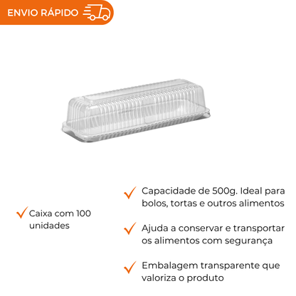 EMBALAGEM PET FATIA TORTA BR - G 63MA - CX C/100