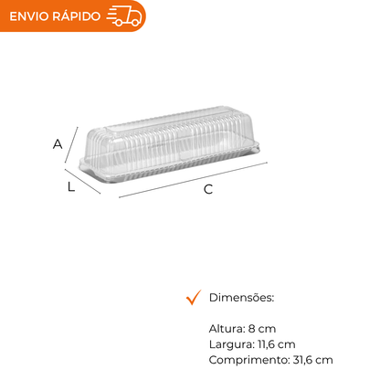 EMBALAGEM PET FATIA TORTA BR - G 63MA - CX C/100