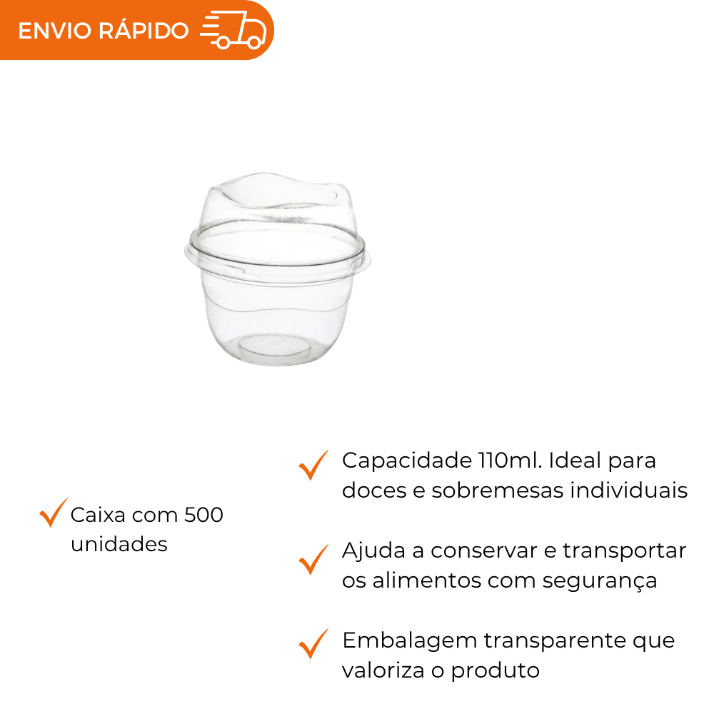 EMBALAGEM PET MOUSSE TP ALTA  - G 670 - CX C/500