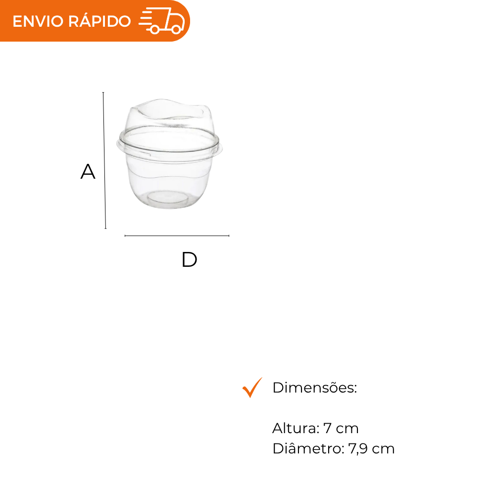 EMBALAGEM PET MOUSSE TP ALTA  - G 670 - CX C/500