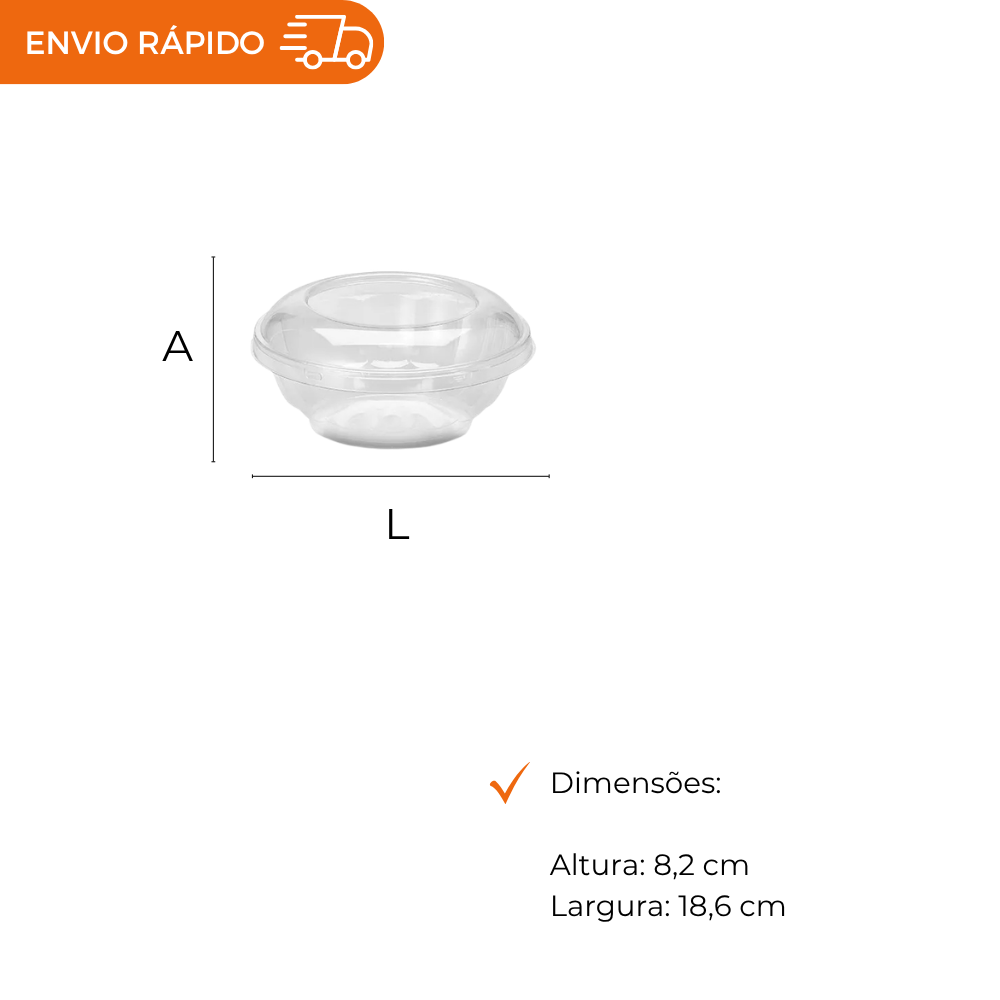 EMBALAGEM PET DOCE REDONDO 1000ML- G 682 - CX C/100