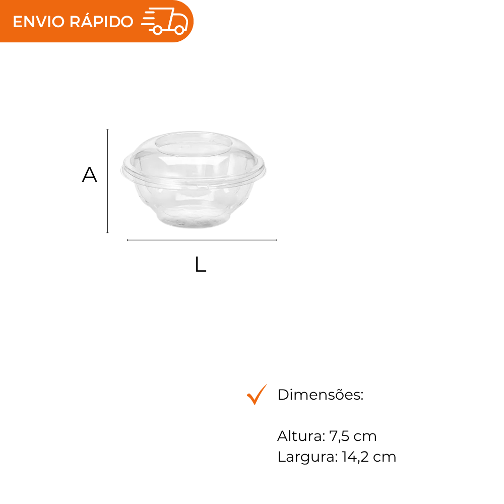 EMBALAGEM PET SOBREMESA  CRISTAL - G 681 - CX C/240