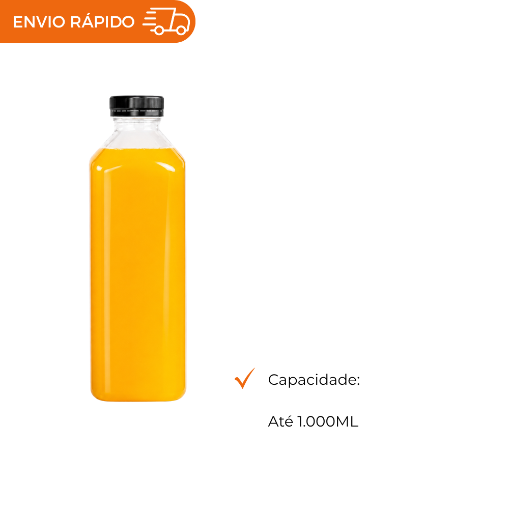 GARRAFA CRISTAL P/SUCO QUA C/TAMPA 1000M - FD C/50