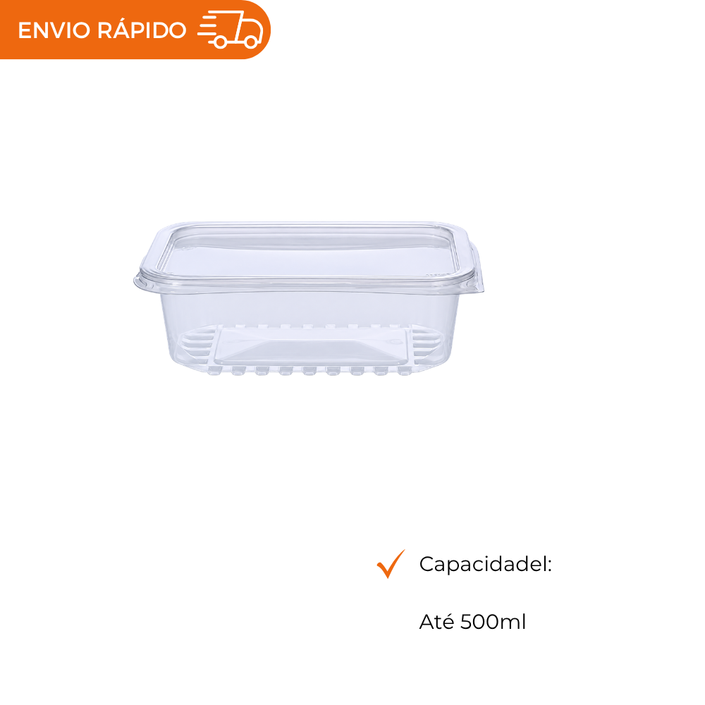 POTE 500ML C/TAMPA RET PP - KPR-500 - PC C/24