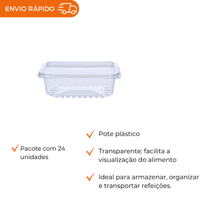 POTE 500ML C/TAMPA RET PP - KPR-500 - PC C/24