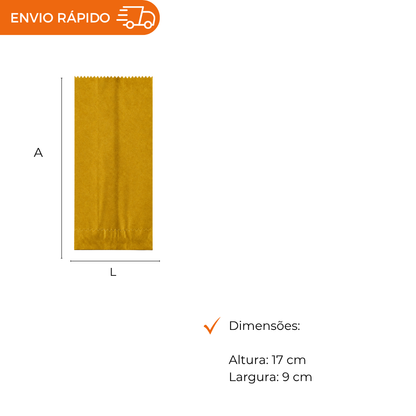 SACO PAPEL 1/4 KG MIX LISO - CX C/500