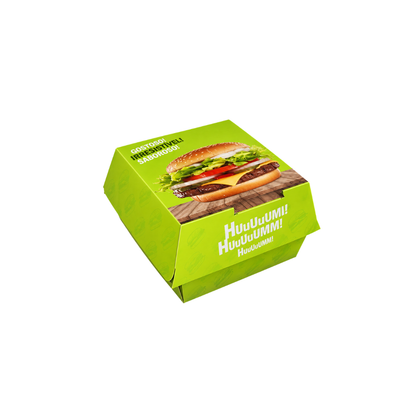 EMBALAGEM P/ HAMBURGUER H1 VERDE - CX C/50