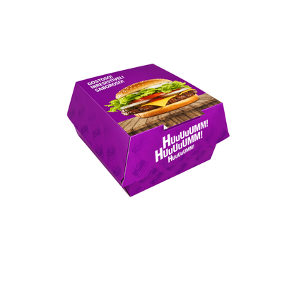 EMBALAGEM P/ HAMBURGUER H1 ROXA - CX C/50