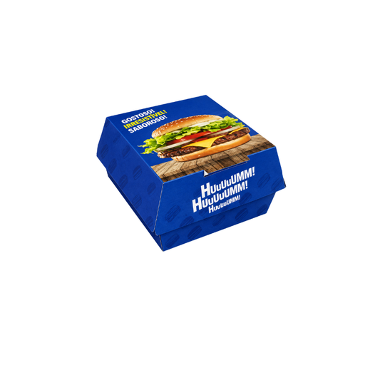 EMBALAGEM P/ HAMBURGUER H1 AZUL - CX C/50