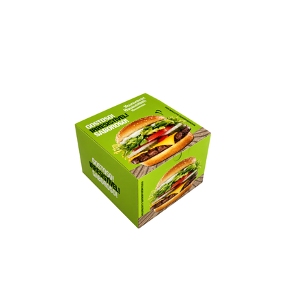 EMBALAGEM P/ HAMBURGUER H2 VERDE - PC C/40