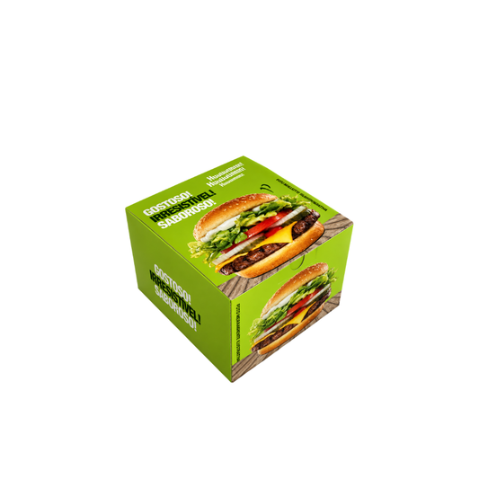 EMBALAGEM P/ HAMBURGUER H2 VERDE - PC C/40