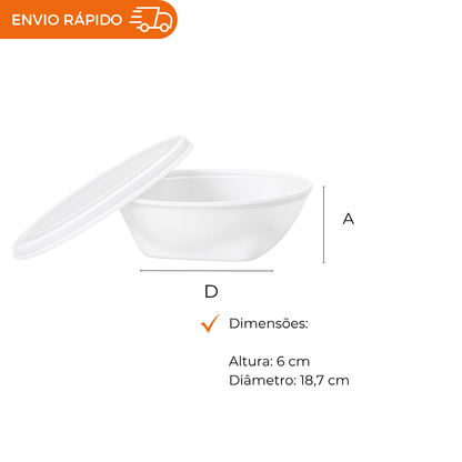 MARMITEX DE ISOPOR C/ TP 750ML- PT-102Q. - FD C/50