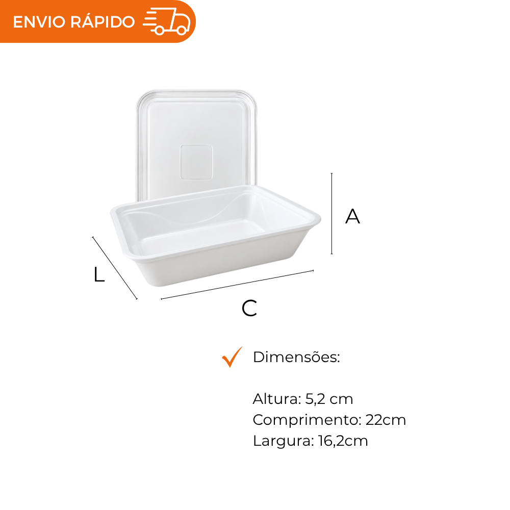 MARMITEX DE ISOPOR C/TP 1000ML-DM90 - FD C/100