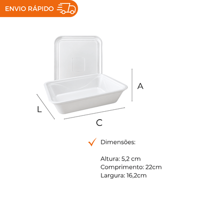 MARMITEX DE ISOPOR C/TP 1000ML-DM90 - FD C/100