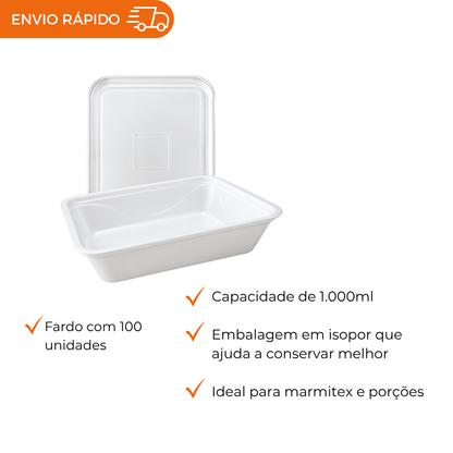 MARMITEX DE ISOPOR C/TP 1000ML-DM90 - FD C/100