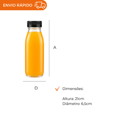 GARRAFA CRISTAL C/TAMPA 500ML - G 3550 - CX C/70