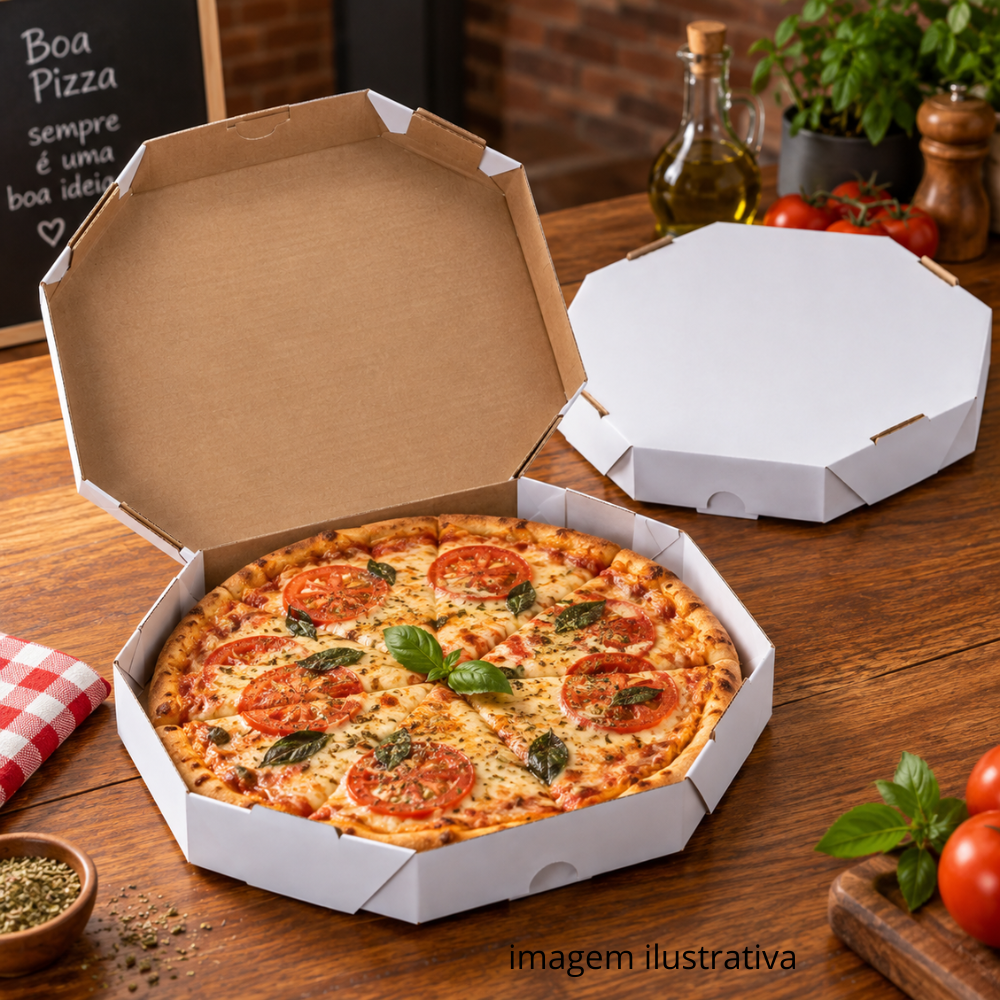EMB. P/PIZZA 30CM BRANCA S/IMPRESSAO - PC C/25