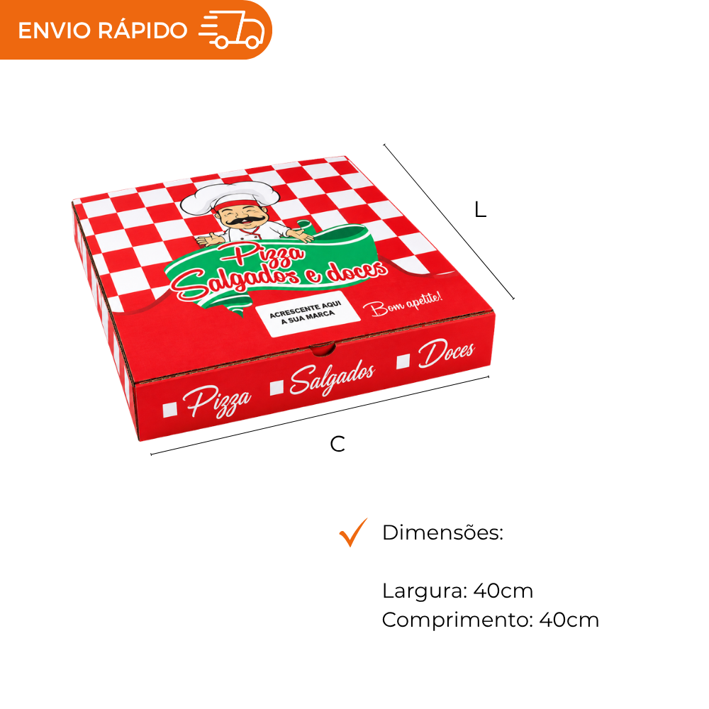 EMB. P/SALGADOS/DOCES N°40 IMPRESSA - PC C/25