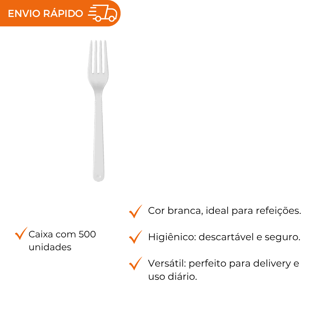 GARFO REFEICAO BRANCO FORTE - GSB-506 - CX C/10X50