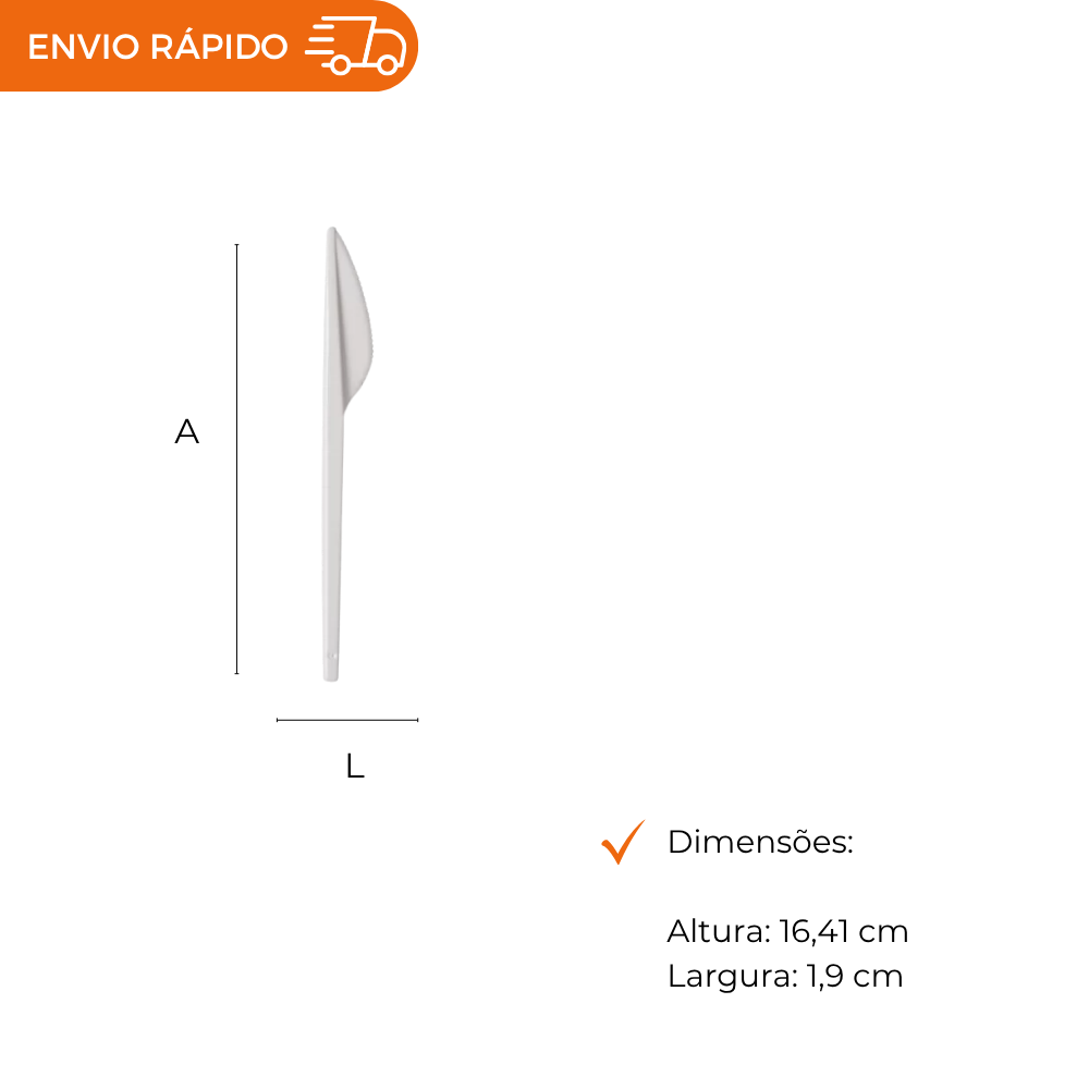 FACA REFEICAO BRANCA LEVE - FSB 702 - CX C/20X50