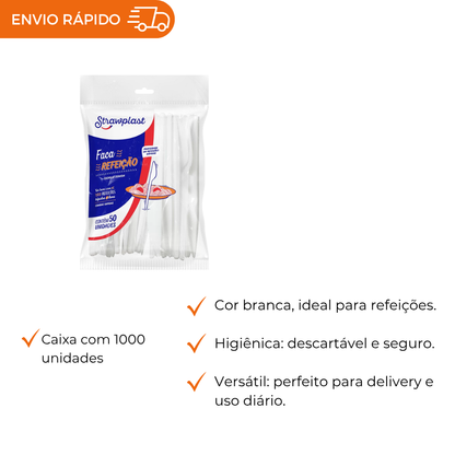 FACA REFEICAO BRANCA LEVE - FSB 702 - CX C/20X50