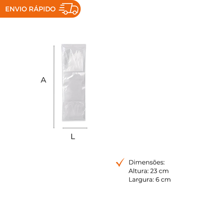SACO PLASTICO CHUP-CHUP 6X23 - PC C/1000