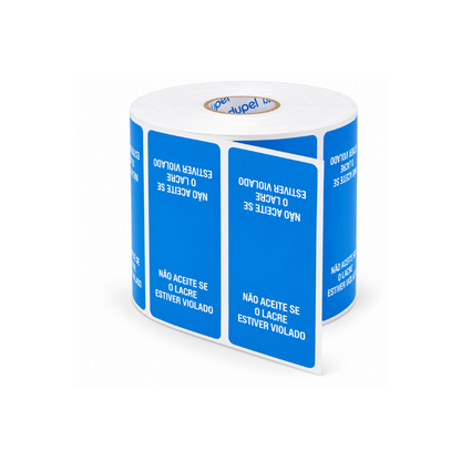 ETIQUETA LACRE 70X30 AZUL - ROLO C/1000
