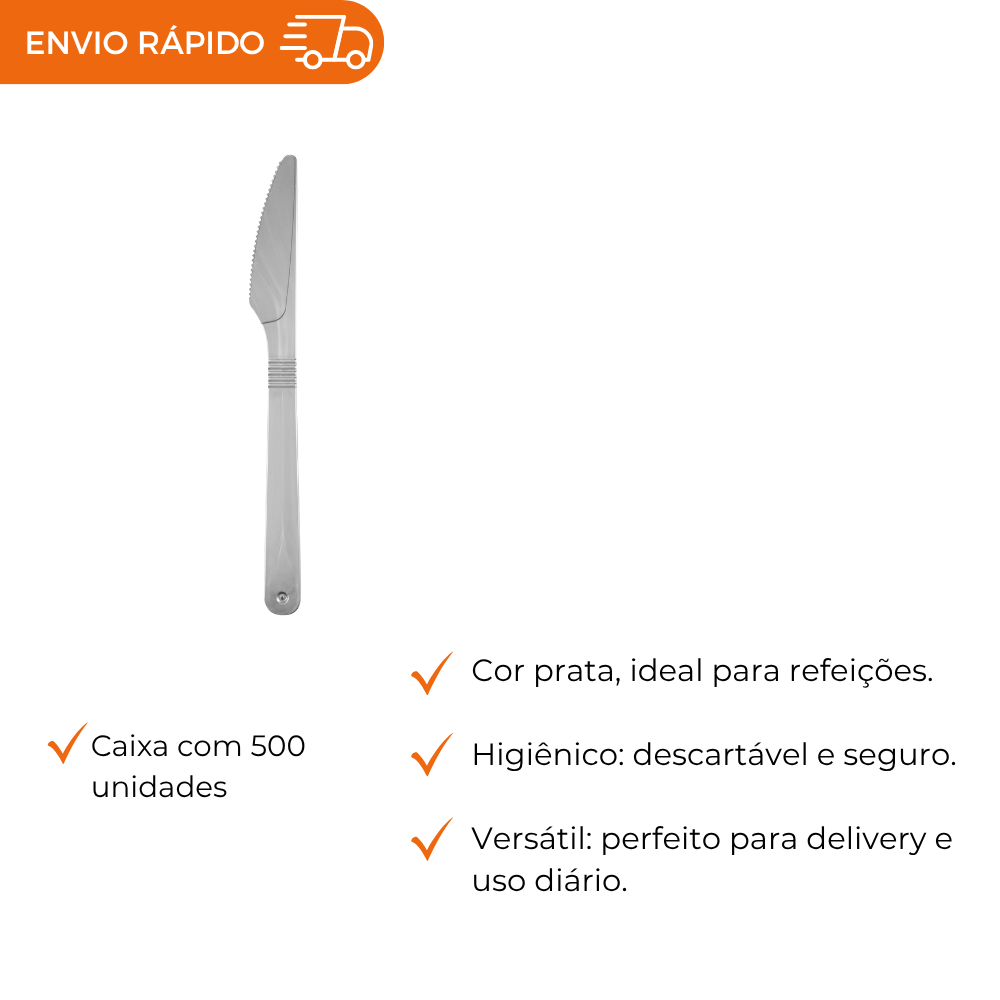 FACA REFEICAO PRATA FORTE - FSP 705 - CX C/500
