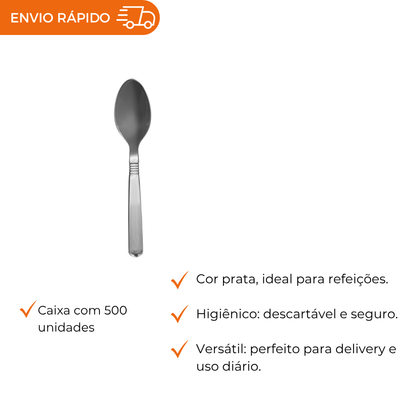 COLHER REFEICAO PRATA FORTE - CSP 607 - CX C/10X50