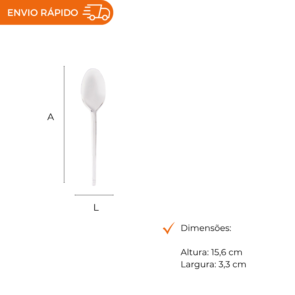 COLHER REFEICAO CRISTAL LEVE - CSC 603 - CX C/20X50