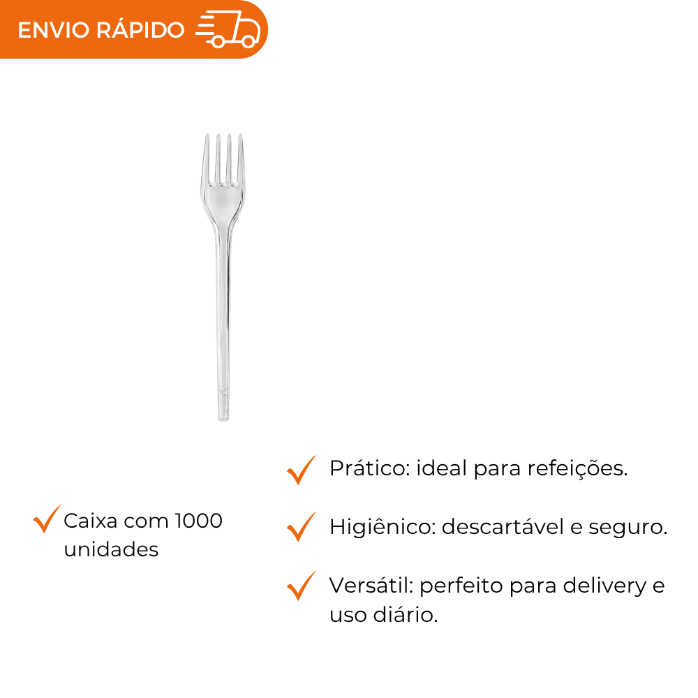 GARFO REFEICAO CRISTAL LEVE - GCS 501 - CX C/1000