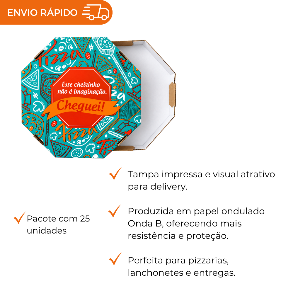 EMB. P/PIZZA 35CM BRANCA IMPRESSA PLUS - PC C/25