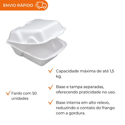 FRANGUEIRA ISOPOR C/TAMPA PTF-220 - FD C/50