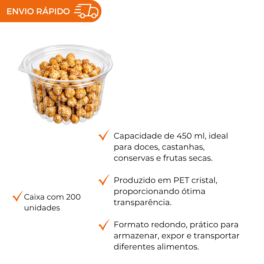 POTE 450ML PET RED. ARTICULADO - D 771 - CX C/200
