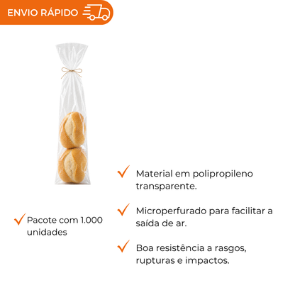 SACO PLASTICO POLIPROPILENO MICRO 16X70 - PC C/1000