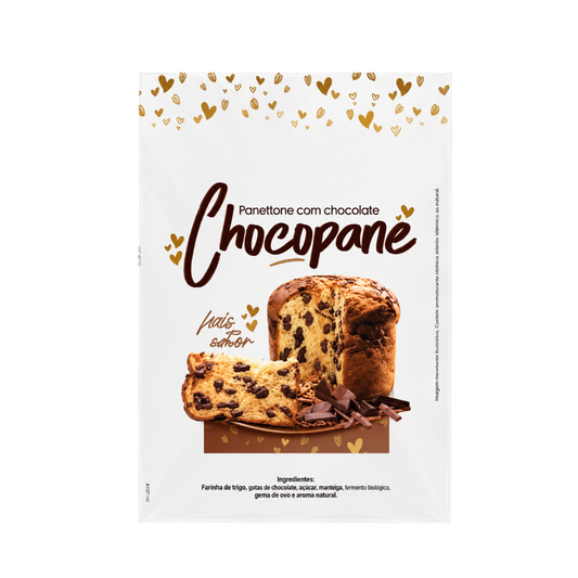 SACO PLAST POLIPROP IMPR CHOCOPANE 14X23 - PC C/100