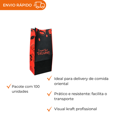 SACO PAPEL 05 KG KRAFT S.O.S. SUSHI - PC C/100