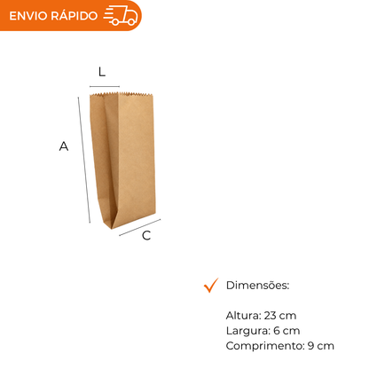 SACO PAPEL 01 KG MIX LISO - CX C/500