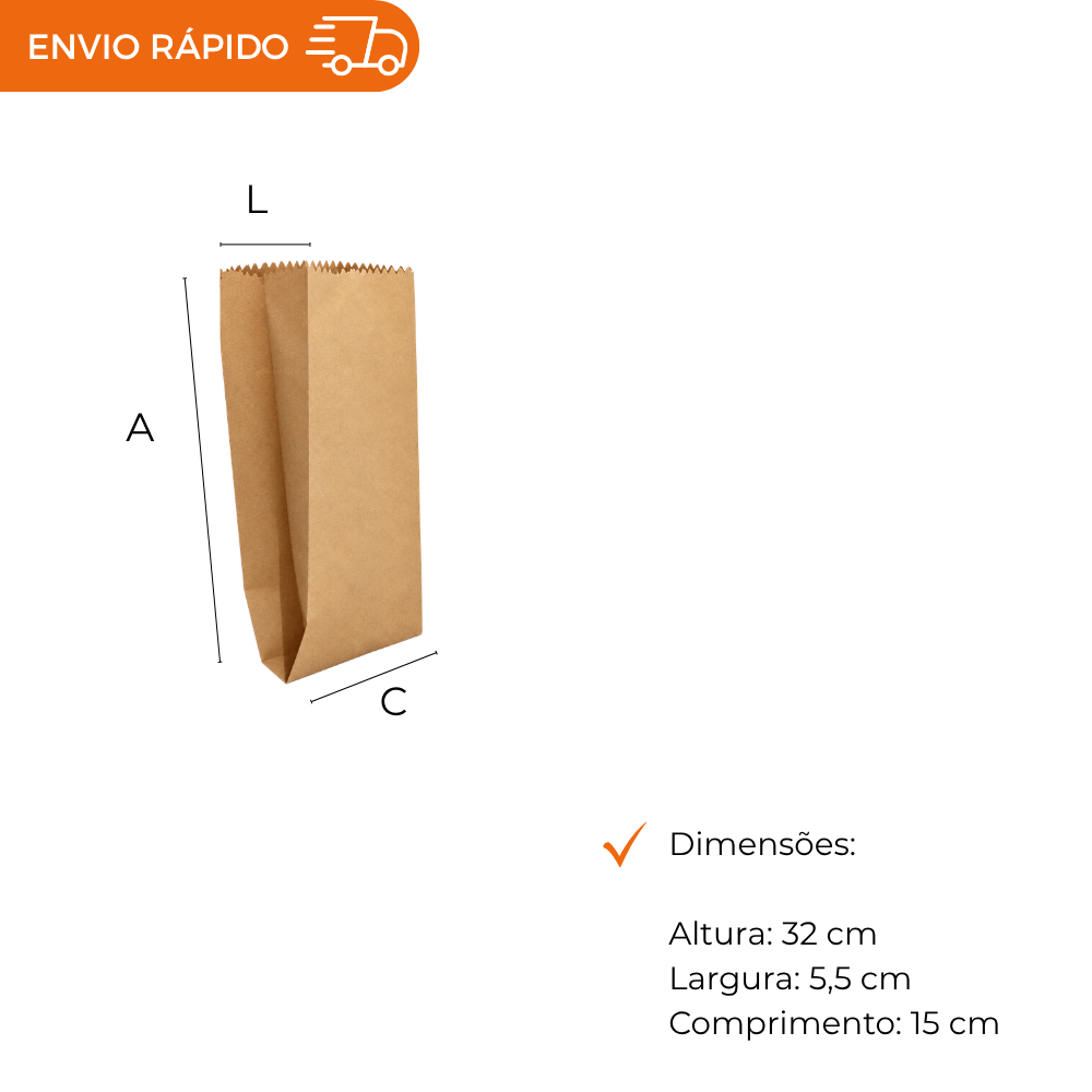 SACO PAPEL 03 KG MIX LISO - CX C/500