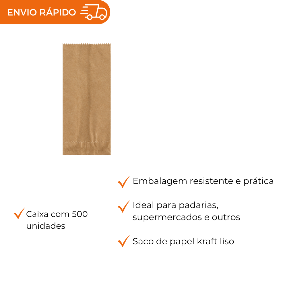 SACO PAPEL 03 KG MIX LISO - CX C/500