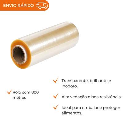 FILME PVC ESTICAVEL 38X0,08X800 - CX C/800MTS