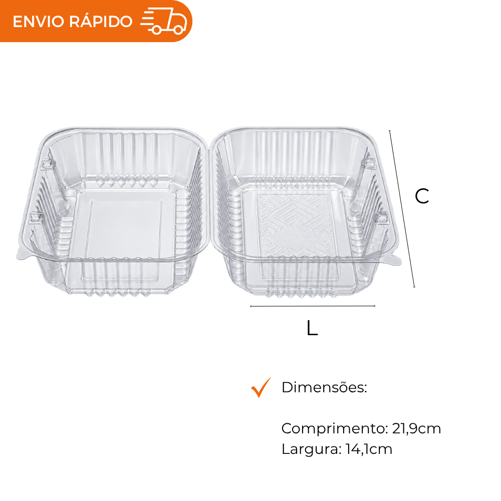 EMBALAGEM PET ROCAMBOLE ALTO - P 20 - CX C/100