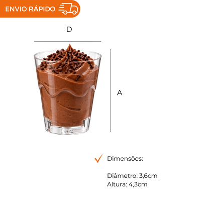COPO 025 ML MINI DOCE CRISTAL - CPS-025 - CX C/50X10
