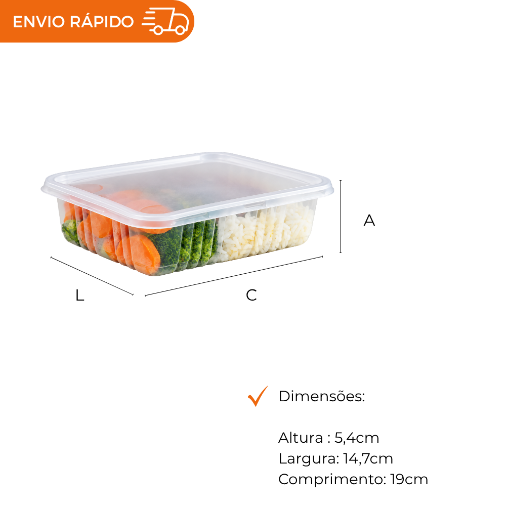 POTE 700ML PP C/TAMPA CRISTAL - G 302 - CX C/100