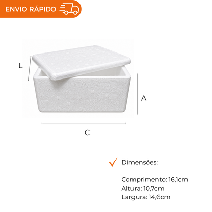 CAIXA DE ISOPOR P/ SORVETE 1L - FD C/50