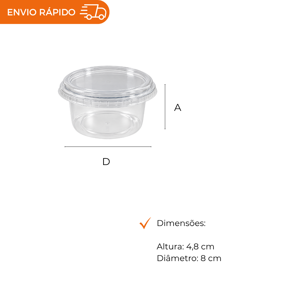 POTE 200ML C/SOBRE TAMPA - PP - CX C/18X24