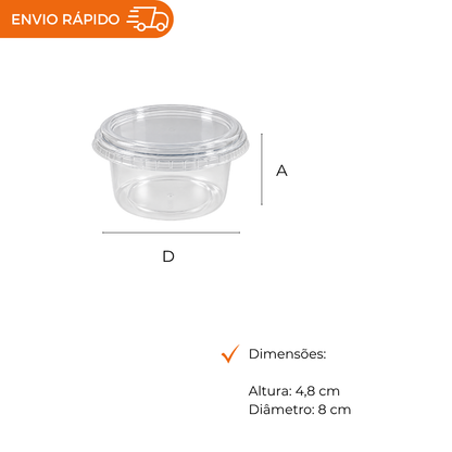 POTE 200ML C/SOBRE TAMPA - PP - CX C/18X24