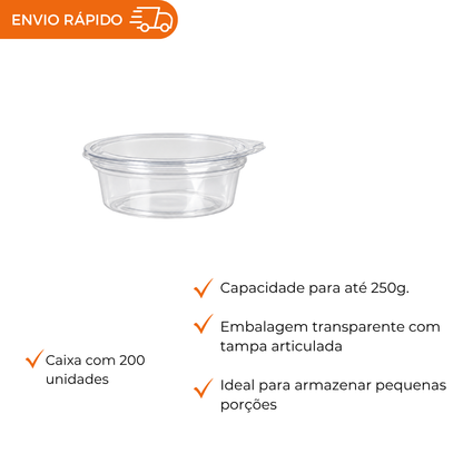 POTE 250ML PET RED. ARTICULADO -D 742P - CX C/200