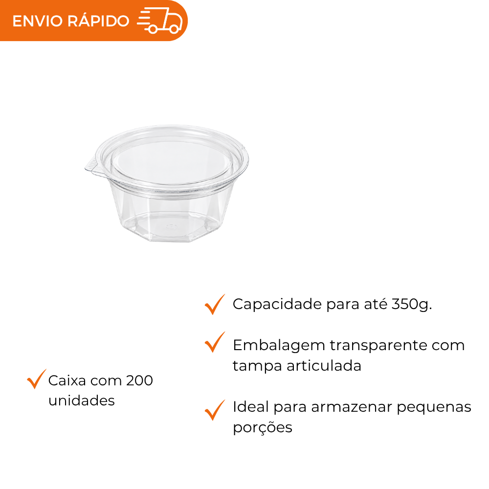 POTE 350ML PET RED. ARTICULADO - D 750P - CX C/200