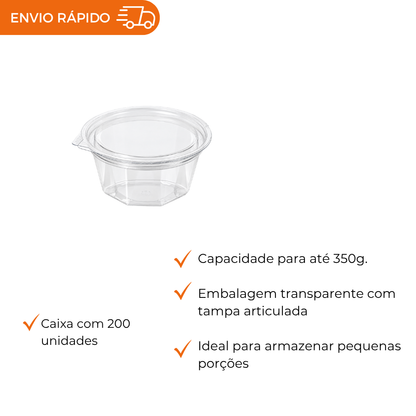 POTE 350ML PET RED. ARTICULADO - D 750P - CX C/200